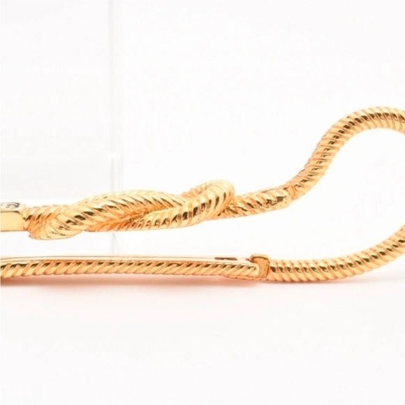 GUCCI vintage twisted sale money clip/key ring charm infinity rope gold GG logo - Picture 9 of 12